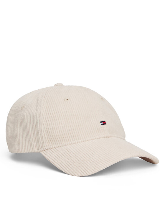 Tommy Hilfiger Шапка с козирка Th Flag 6 Panel Cord Cap AM0AM13583 Екрю цвят на ниска цена