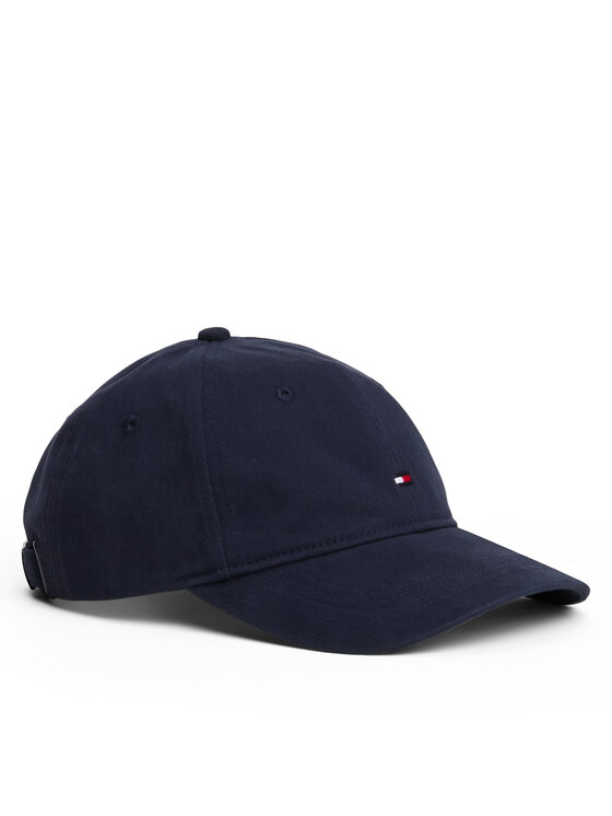 Tommy Hilfiger Шапка с козирка Th Flag Soft 6 Panel AW0AW17781 Тъмносин цвят на ниска цена
