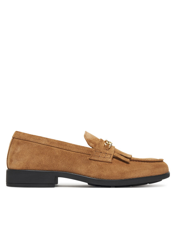 Tommy Hilfiger лоуфъри с дебела подметка Chain Fringe FW0FW08972 Кафяв цвят на ниска цена