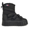 Tommy Jeans Апрески Tjw Chunky Snow Boot Nylon EN0EN02842 Черен цвят на ниска цена