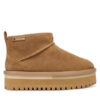 Tommy Jeans Апрески Tjw Flatform Snow Boot Suede EN0EN02841 Кафяв цвят на ниска цена