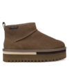 Tommy Jeans Апрески Tjw Flatform Snow Boot Suede EN0EN02841 Кафяв цвят на ниска цена