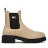 Tommy Jeans Боти тип челси Tjw Chelsea Boot Wl EN0EN02826 Екрю цвят на ниска цена