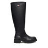 Tommy Jeans Ботуши Tjw Stretchy Long Shaft Boot EN0EN02828 Черен цвят на ниска цена