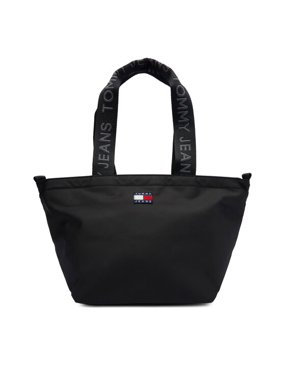 Tommy Jeans Дамска чанта Tjw Ess Daily Mini Tote AW0AW17890 Черен цвят на ниска цена