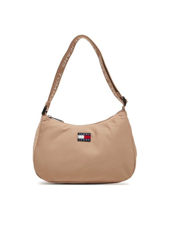 Tommy Jeans Дамска чанта Tjw Ess Daily Shoulder Bag AW0AW17888 Бежов цвят на ниска цена