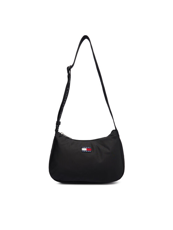 Tommy Jeans Дамска чанта Tjw Ess Daily Shoulder Bag AW0AW17888 Черен цвят на ниска цена