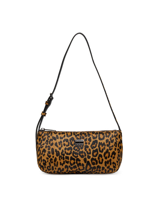 Tommy Jeans Дамска чанта Tjw Must Leopard Shoulder Bag AW0AW18008 Оранжев цвят на ниска цена