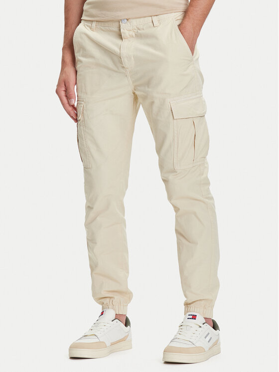 Tommy Jeans Джогъри Austin DM0DM21791 Бежов Slim Fit цвят на ниска цена