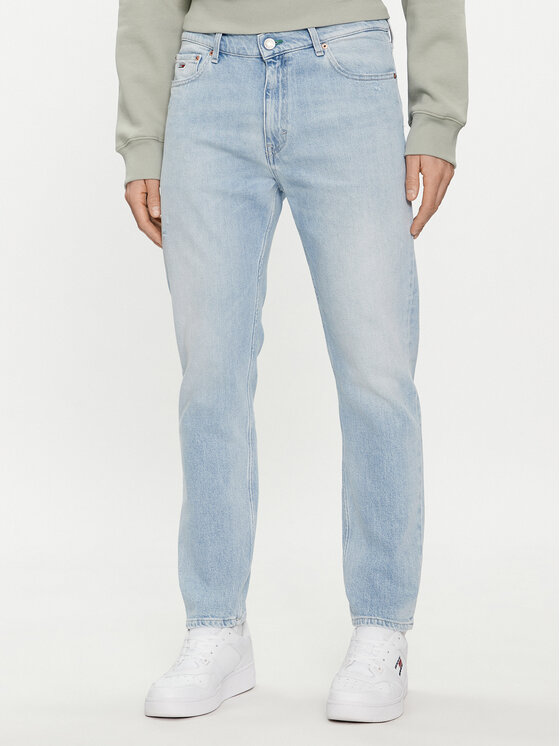 Tommy Jeans Дънки Dad DM0DM18718 Син Tapered Fit цвят на ниска цена