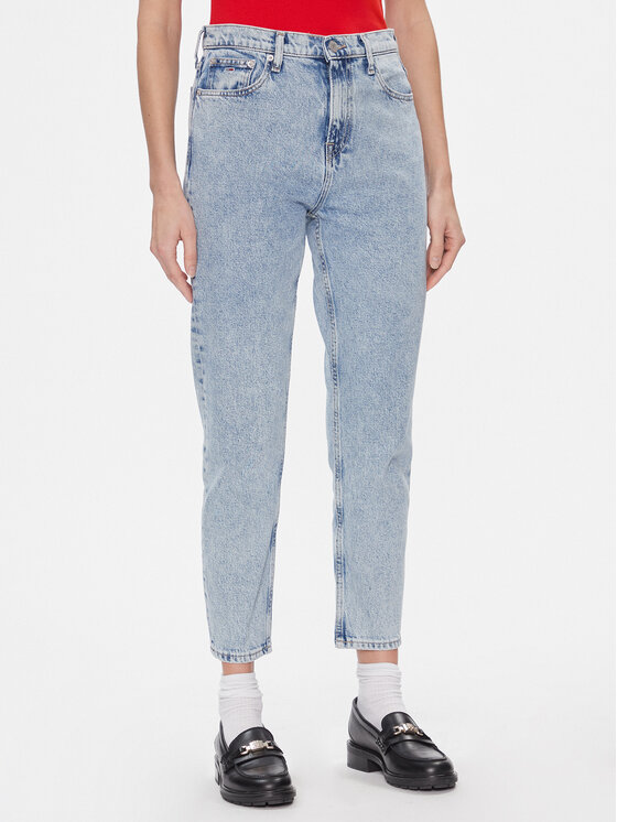 Tommy Jeans Дънки Izzie Hgh Sl Ank Cg4114 DW0DW17453 Син Slim Fit цвят на ниска цена