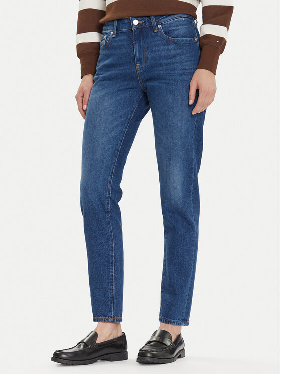 Tommy Jeans Дънки Lucy DW0DW21808 Син Slim Fit цвят на ниска цена