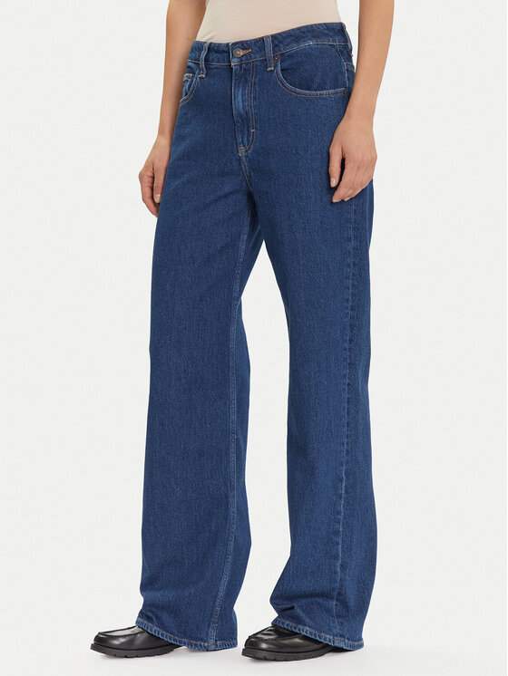 Tommy Jeans Дънки Mia DW0DW21953 Тъмносин Relaxed Fit цвят на ниска цена