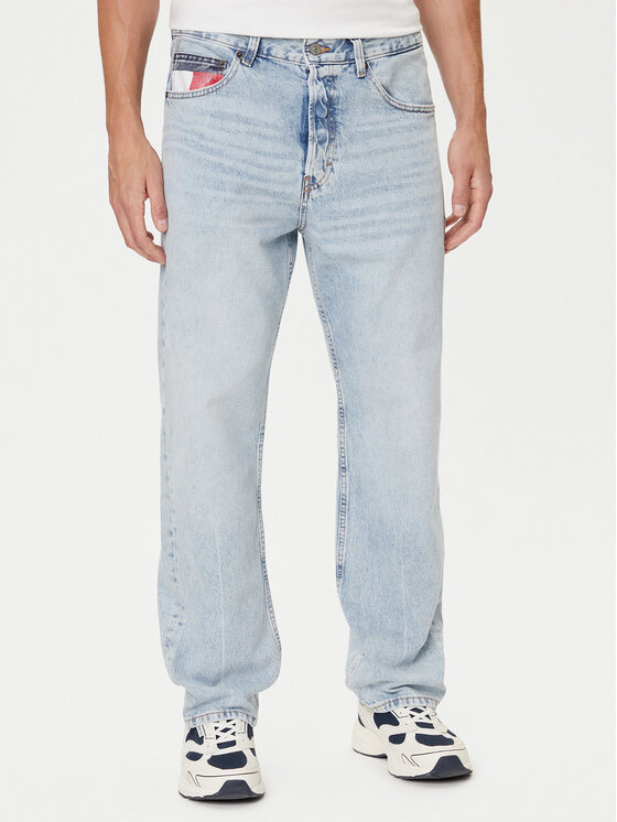 Tommy Jeans Дънки Otis DM0DM21226 Син Straight Fit цвят на ниска цена