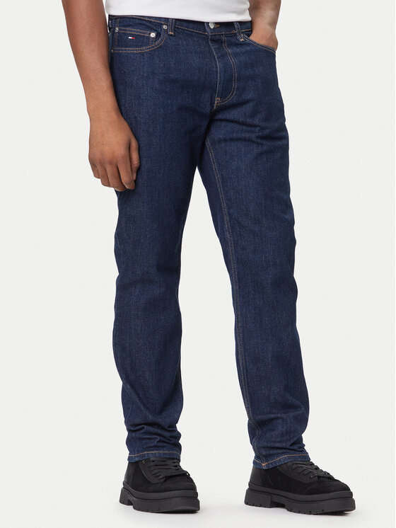 Tommy Jeans Дънки Ryan DM0DM22187 Тъмносин Slim Fit цвят на ниска цена