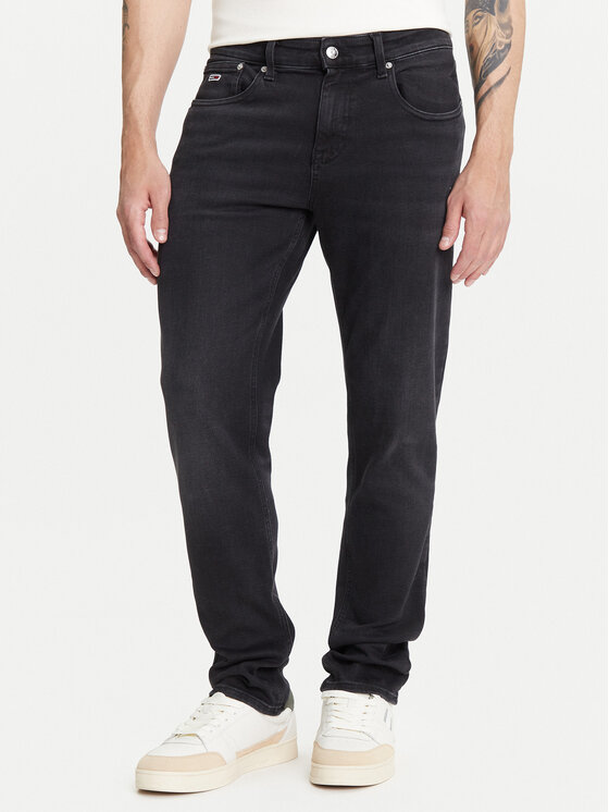 Tommy Jeans Дънки Scanton DM0DM21888 Черен Slim Fit цвят на ниска цена
