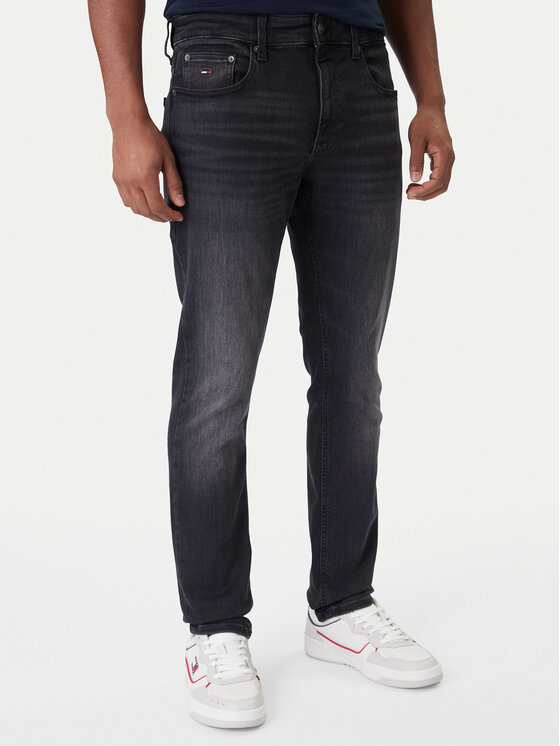 Tommy Jeans Дънки Scanton DM0DM22156 Сив Slim Fit цвят на ниска цена