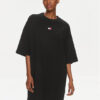 Tommy Jeans Ежедневна рокля Badge DW0DW18145 Черен Relaxed Fit цвят на ниска цена