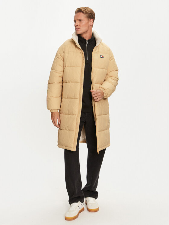 Tommy Jeans Зимно яке DM0DM20604 Бежов Regular Fit цвят на ниска цена