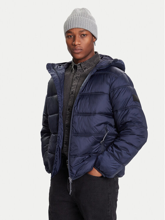 Tommy Jeans Зимно яке DM0DM22044 Тъмносин Regular Fit цвят на ниска цена