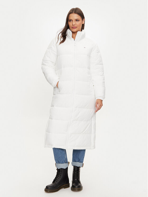 Tommy Jeans Зимно яке DW0DW19918 Бял Regular Fit цвят на ниска цена