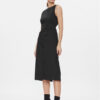 Tommy Jeans Коктейлна рокля Tjw Open Back Cotton Midi Dress DW0DW17431 Черен Slim Fit цвят на ниска цена