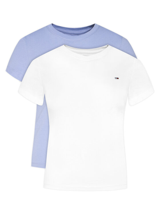 Tommy Jeans Комплект тениски DW0DW21366 Цветен Slim Fit цвят на ниска цена