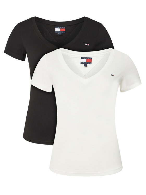 Tommy Jeans Комплект тениски DW0DW21367 Цветен Slim Fit цвят на ниска цена