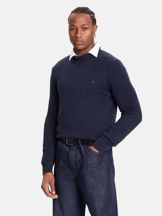 Tommy Jeans Поло DM0DM22096 Тъмносин Regular Fit цвят на ниска цена