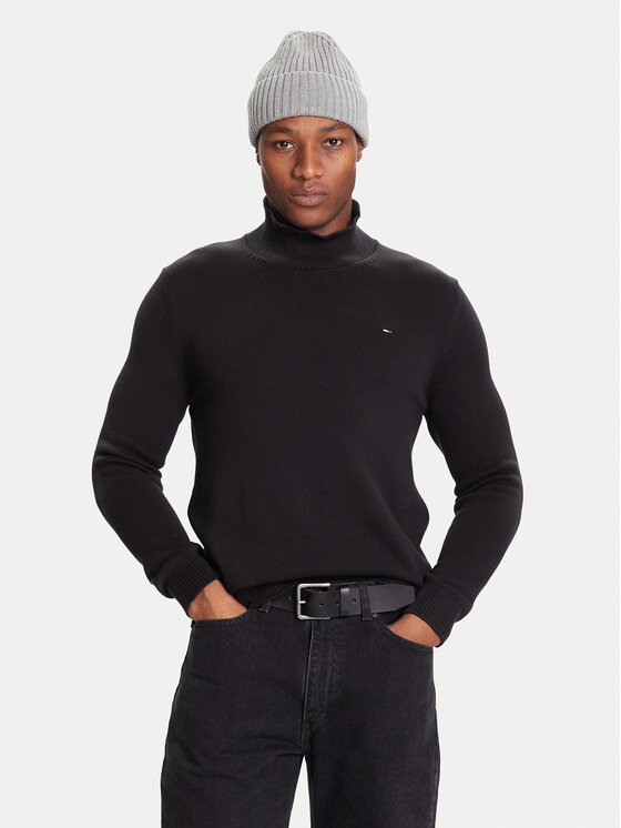 Tommy Jeans Поло DM0DM22096 Черен Regular Fit цвят на ниска цена