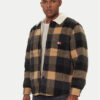 Tommy Jeans Преходно яке Check Teddy DM0DM22010 Бежов Regular Fit цвят на ниска цена