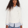 Tommy Jeans Пуловер Cable Essential DW0DW22165 Бял Regular Fit цвят на ниска цена