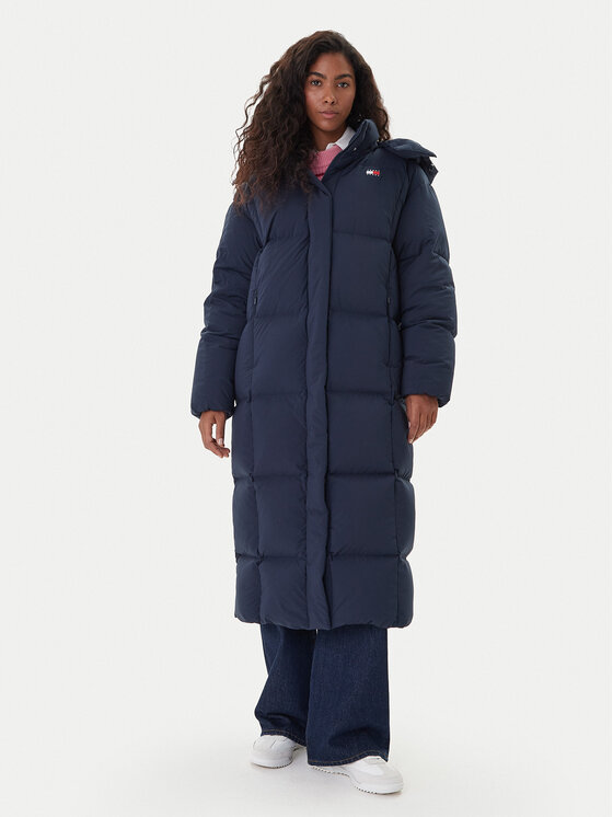 Tommy Jeans Пухено яке Alaska DW0DW21977 Тъмносин Regular Fit цвят на ниска цена