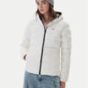 Tommy Jeans Пухено яке DW0DW21617 Бял Regular Fit цвят на ниска цена