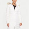 Tommy Jeans Пухено яке Essential DW0DW18864 Бял Slim Fit цвят на ниска цена