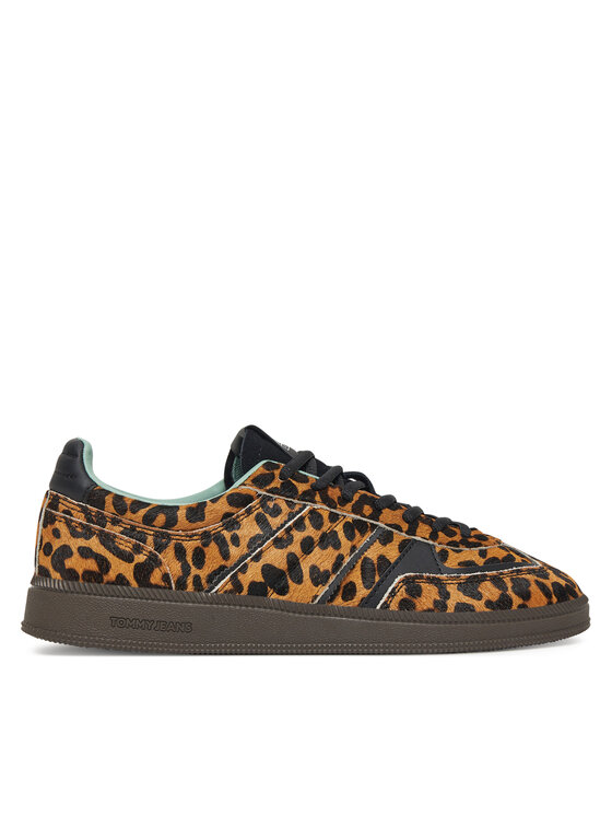 Tommy Jeans Сникърси The Greenwich Edge Leopard EN0EN02904 Кафяв цвят на ниска цена