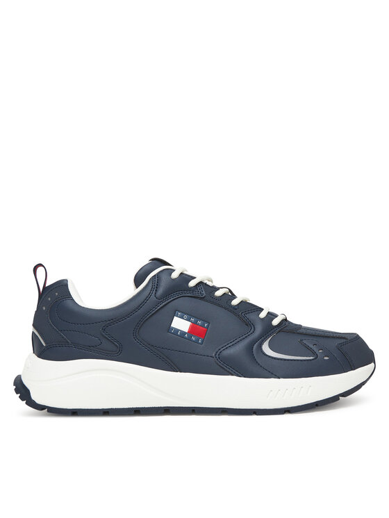 Tommy Jeans Сникърси Tjm Runner Leather EM0EM01621 Тъмносин цвят на ниска цена