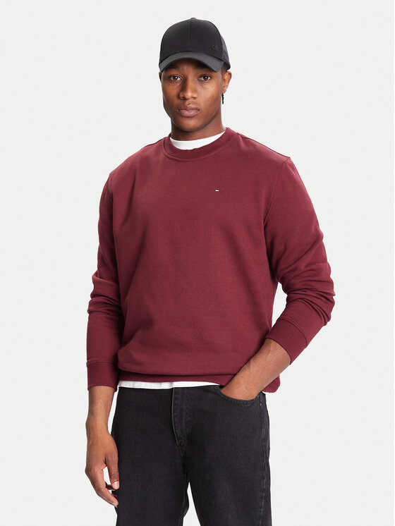 Tommy Jeans Суитшърт DM0DM20741 Бордо Regular Fit цвят на ниска цена