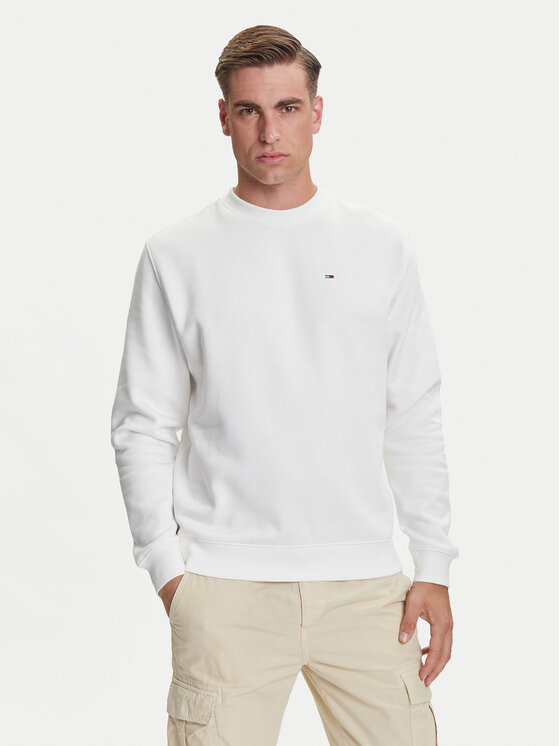 Tommy Jeans Суитшърт DM0DM20741 Екрю Regular Fit цвят на ниска цена