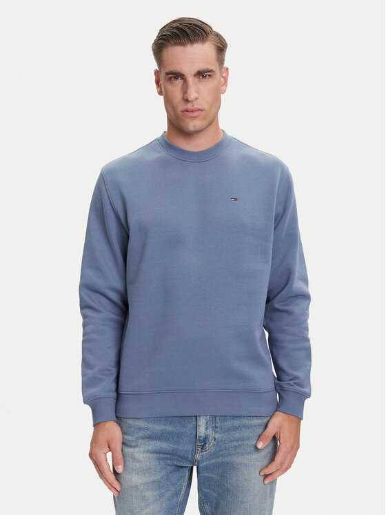 Tommy Jeans Суитшърт DM0DM20741 Син Regular Fit цвят на ниска цена