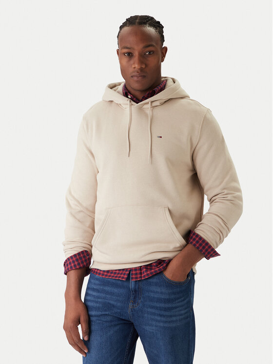 Tommy Jeans Суитшърт DM0DM20742 Бежов Regular Fit цвят на ниска цена
