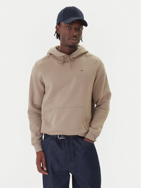Tommy Jeans Суитшърт DM0DM20742 Бежов Relaxed Fit цвят на ниска цена