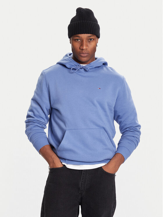 Tommy Jeans Суитшърт DM0DM20742 Син Relaxed Fit цвят на ниска цена
