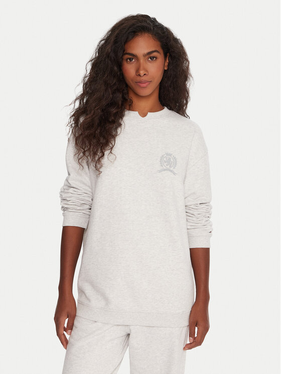 Tommy Jeans Суитшърт DW0DW21586 Сив Regular Fit цвят на ниска цена