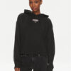 Tommy Jeans Суитшърт Essential Logo DW0DW17797 Черен Relaxed Fit цвят на ниска цена