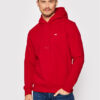 Tommy Jeans Суитшърт Tjm Fleece DM0DM09593 Червен Regular Fit цвят на ниска цена