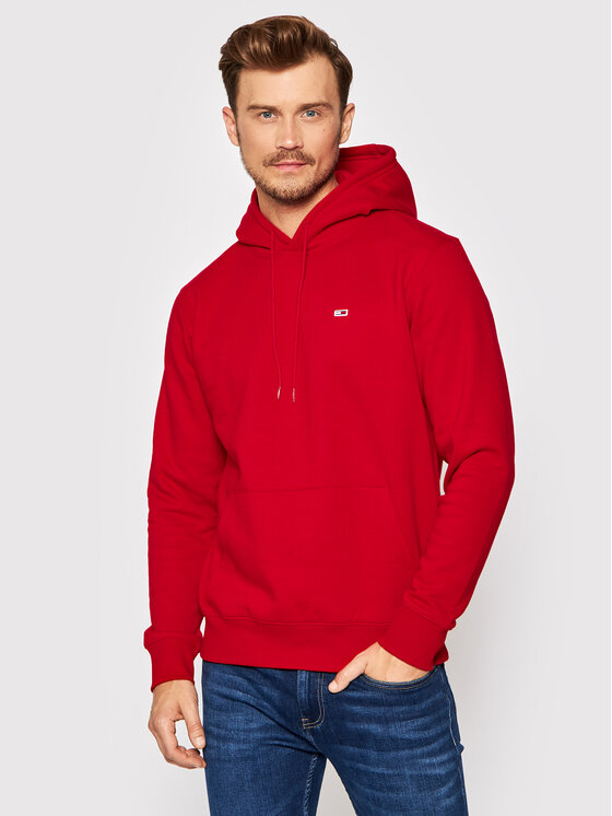 Tommy Jeans Суитшърт Tjm Fleece DM0DM09593 Червен Regular Fit цвят на ниска цена
