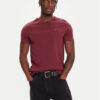 Tommy Jeans Тишърт DM0DM04411 Бордо Regular Fit цвят на ниска цена