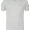 Tommy Jeans Тишърт DM0DM04411 Сив Slim Fit цвят на ниска цена