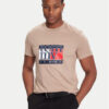 Tommy Jeans Тишърт DM0DM21977 Бежов Regular Fit цвят на ниска цена